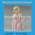 Ceramic wedding decoration with girl figure